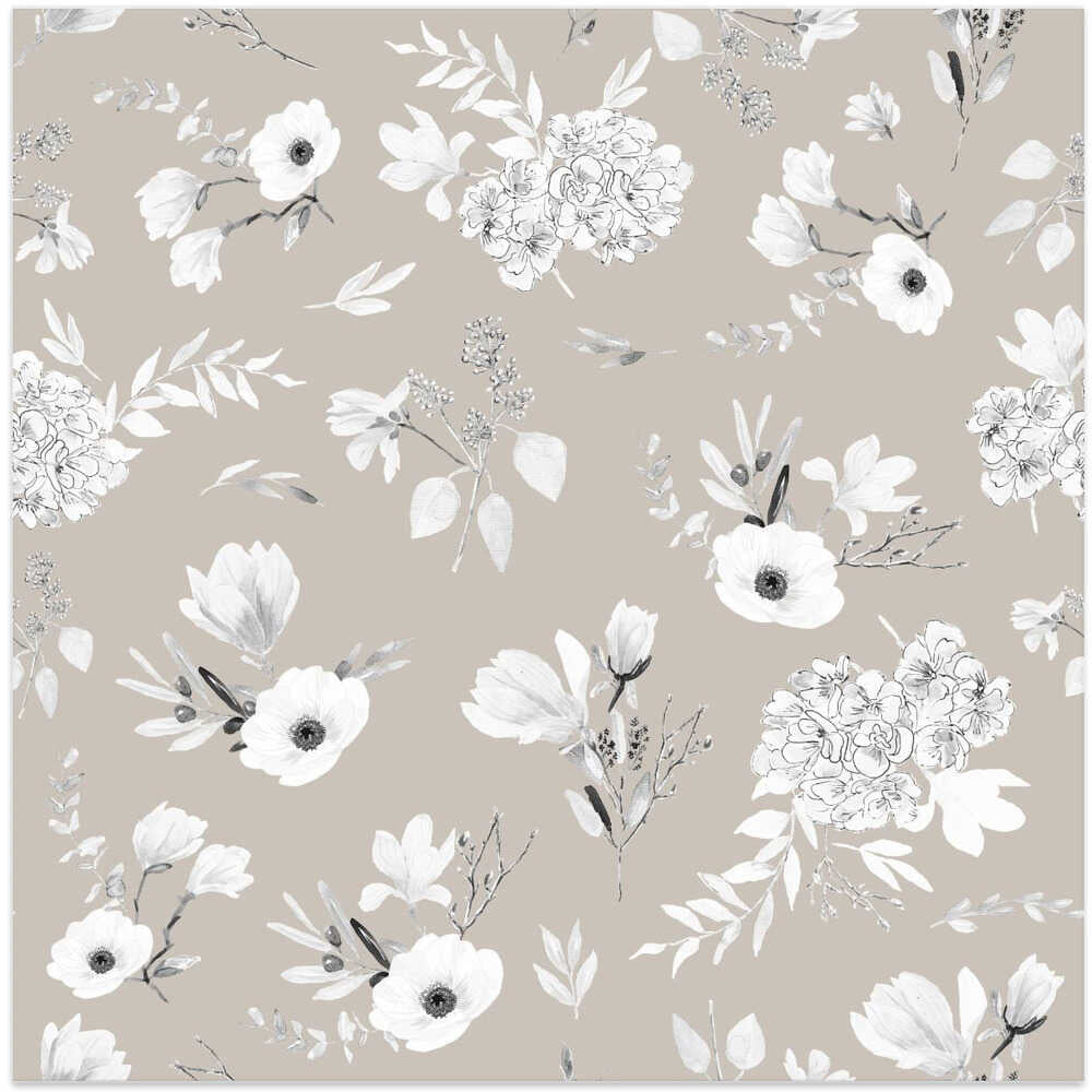 Floral Bouquets Pattern Neutrals