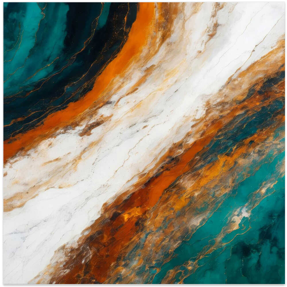 Swirling Patterns In Vibrant Teal