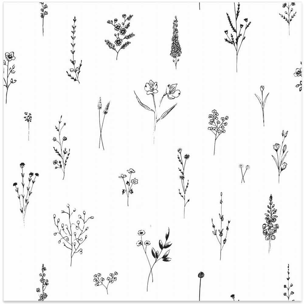 White Wildflowers Pattern