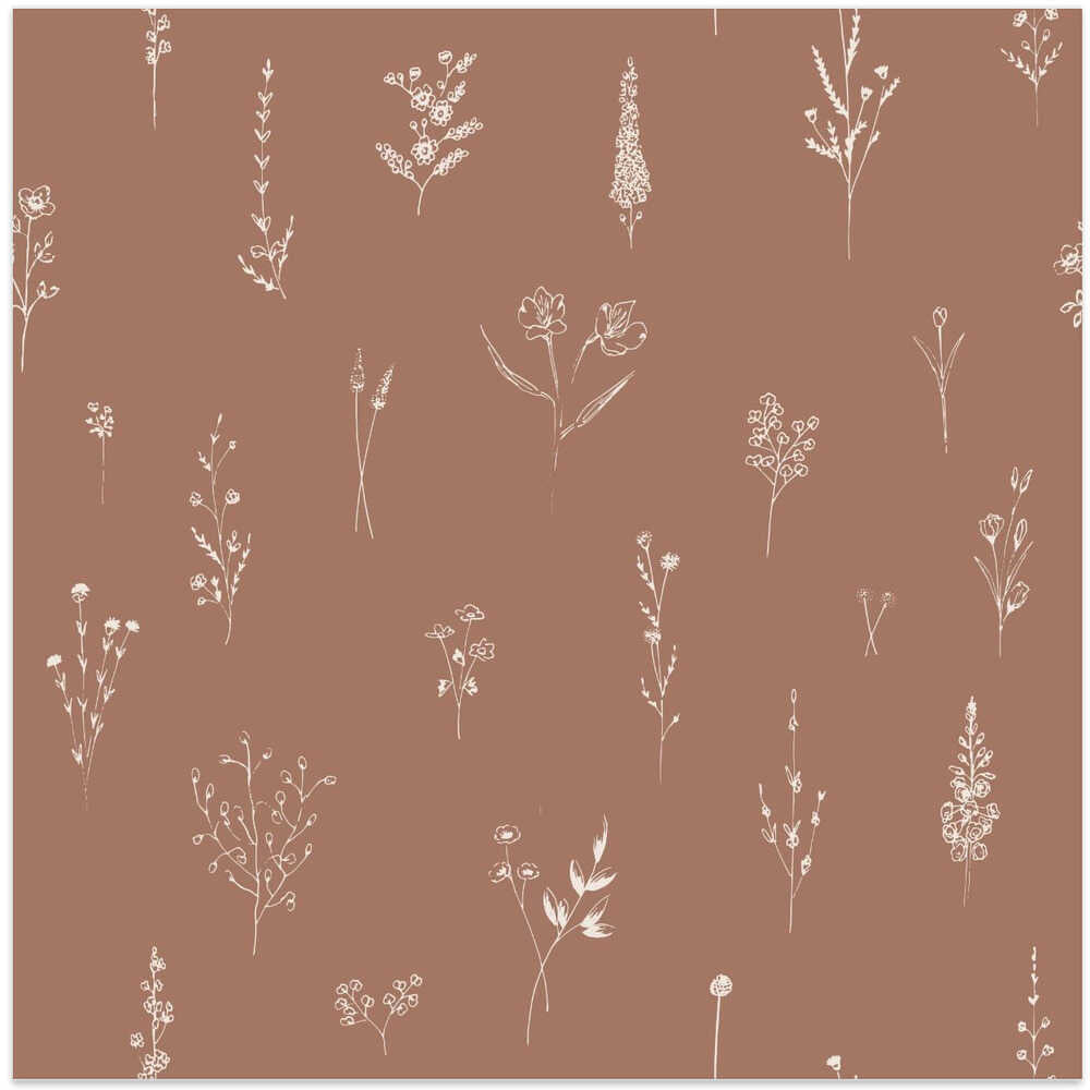 White Wildflowers Pattern