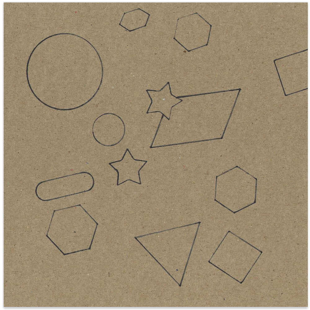 Shapes on Kraft Paper