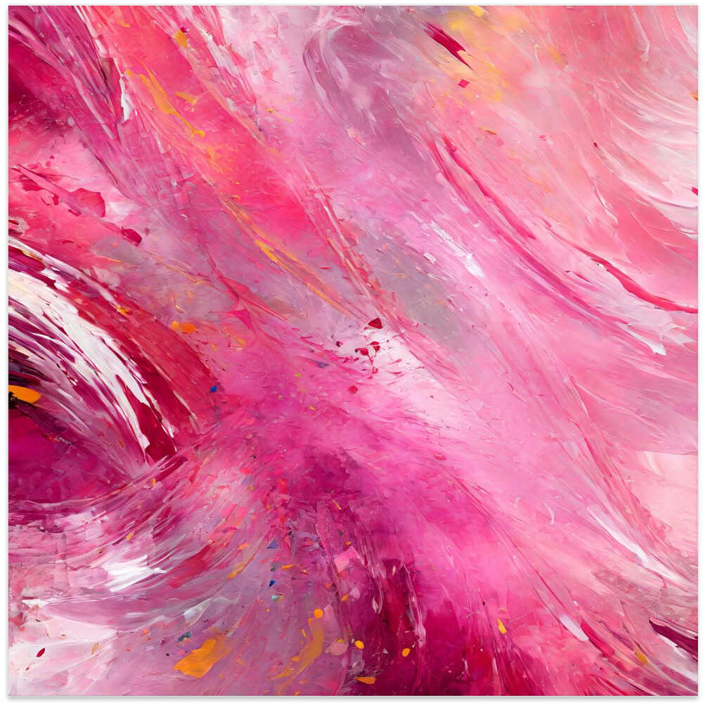 Vibrant Abstract with Bold Pink