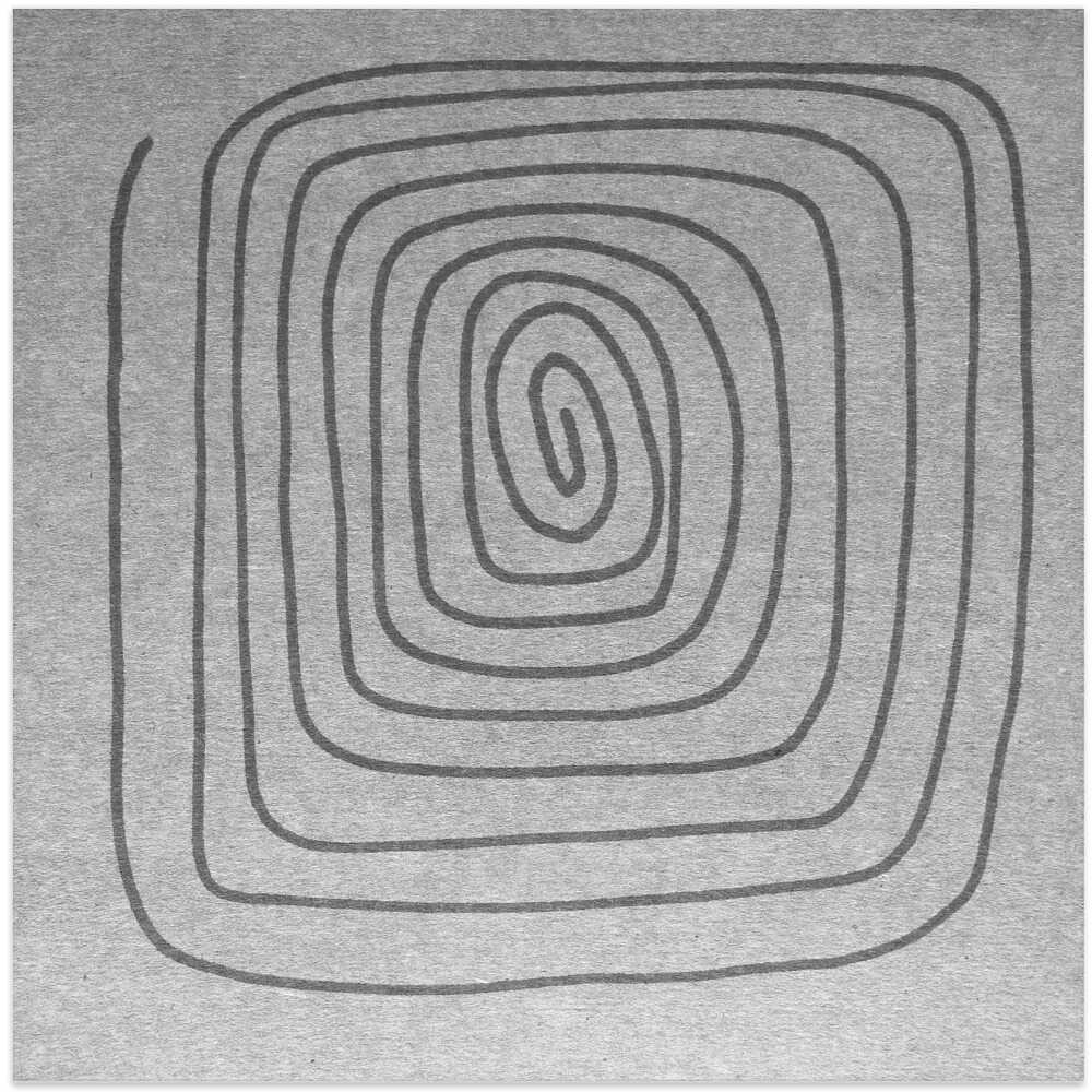 Spiral Pattern Drawn In Continuous Loops