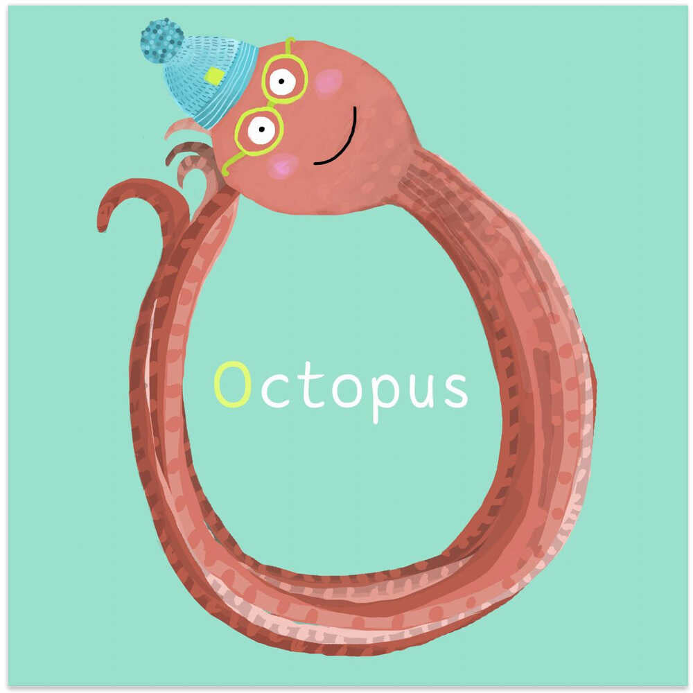 Cheerful Octopus With Glasses