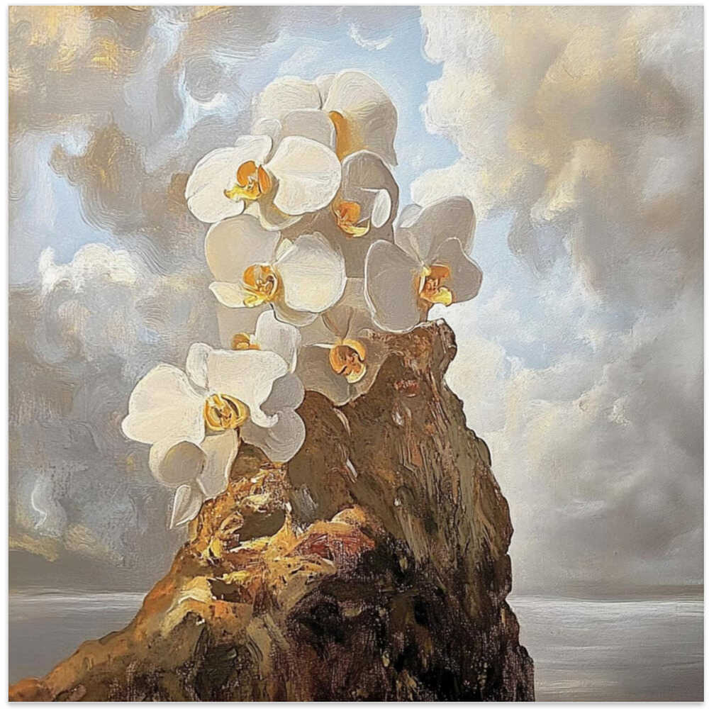 Orchids On a Rock