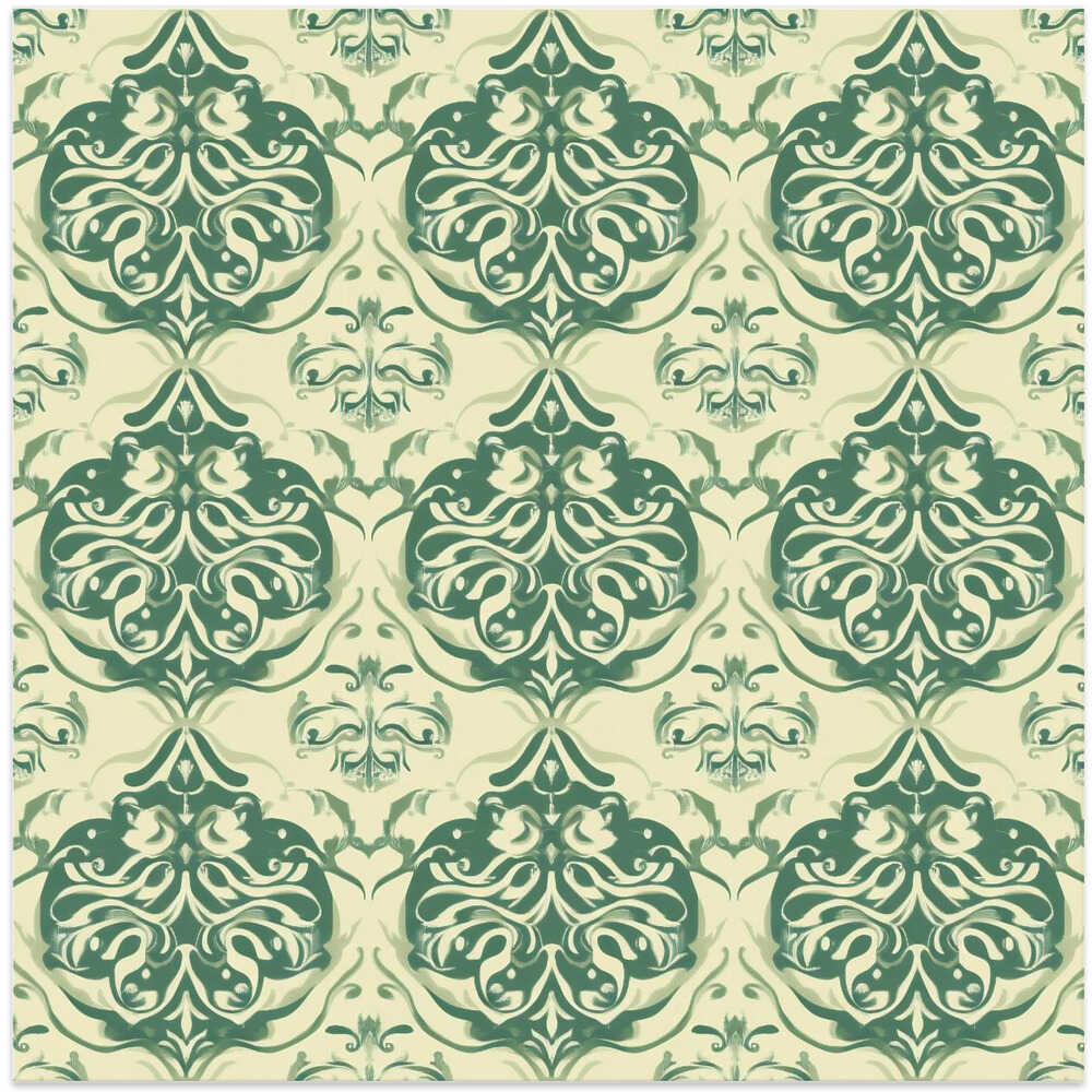 Green Ornamental Print