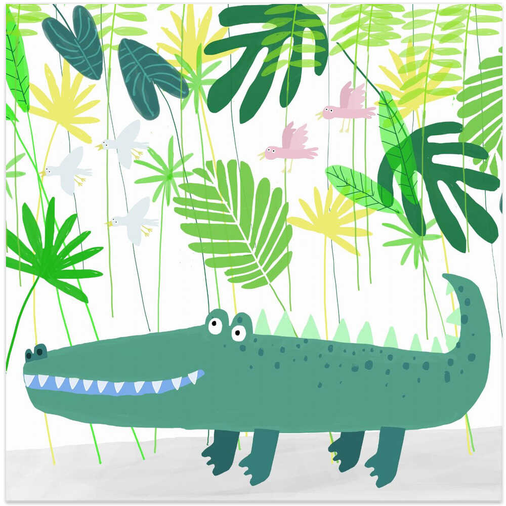 Smiling Crocodile in the Jungle