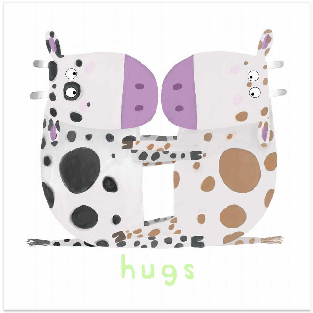 Hugs! Two Cows Hugging