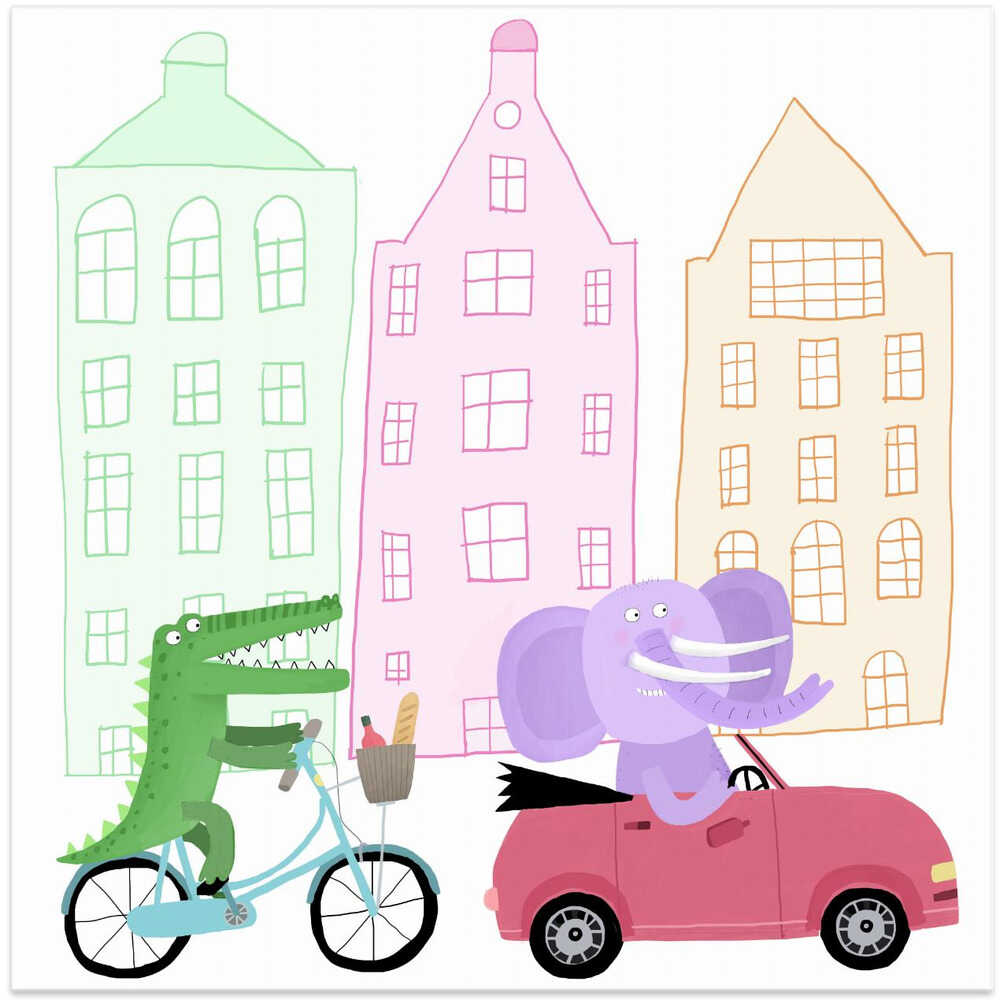 A Crocodile on a Bicycle and an Elephant in a Car