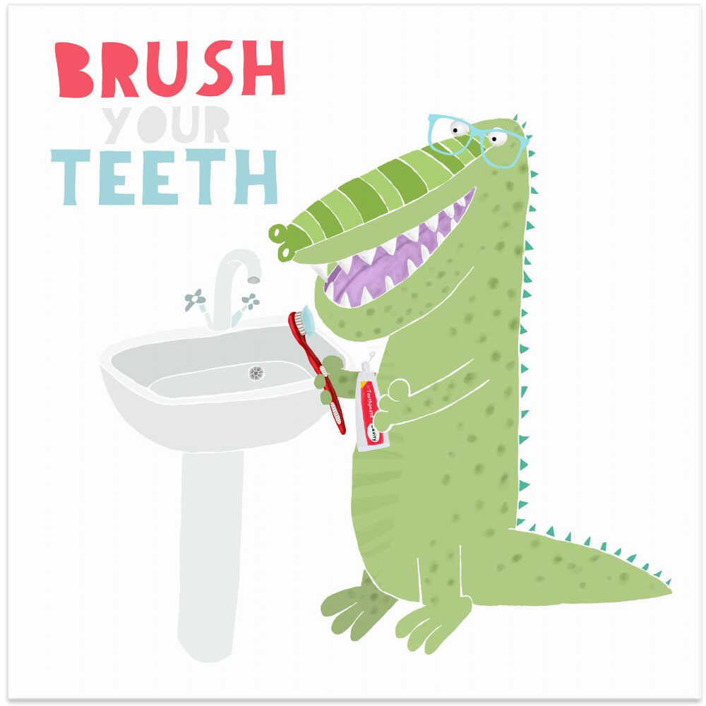 Brush Your Teeth With Funny Crocodile