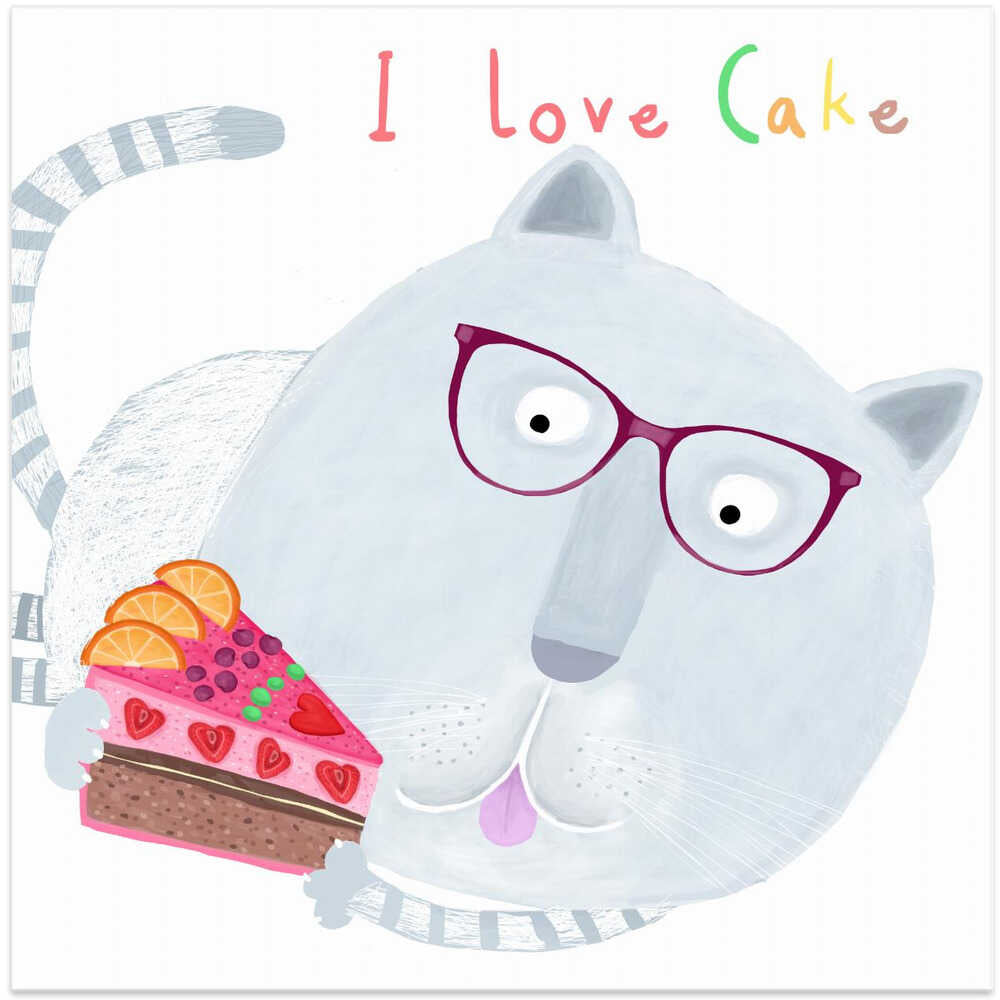 Cat Holding A Slice Of Cake