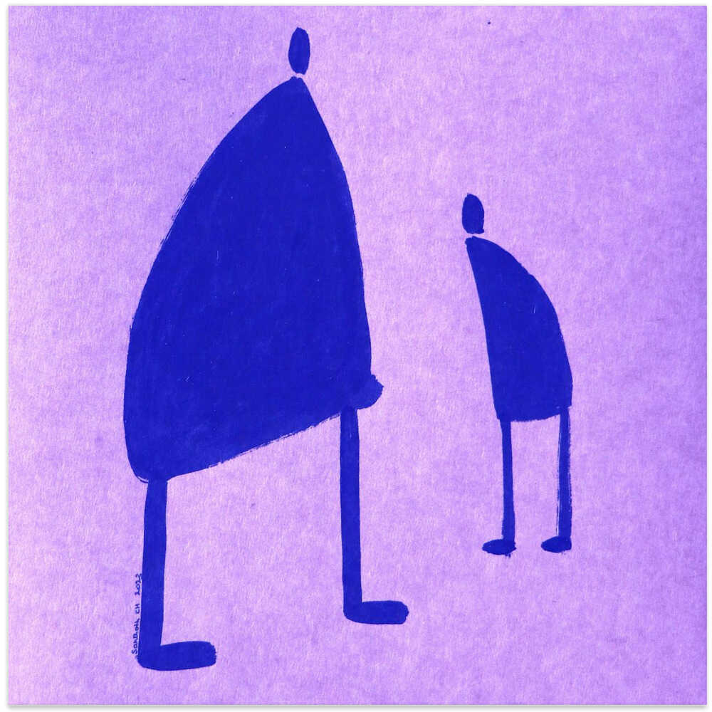 Bold Blue Silhouettes