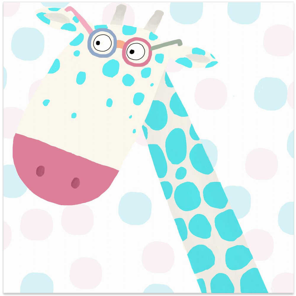 Cute Giraffe with Electric Blue Spots