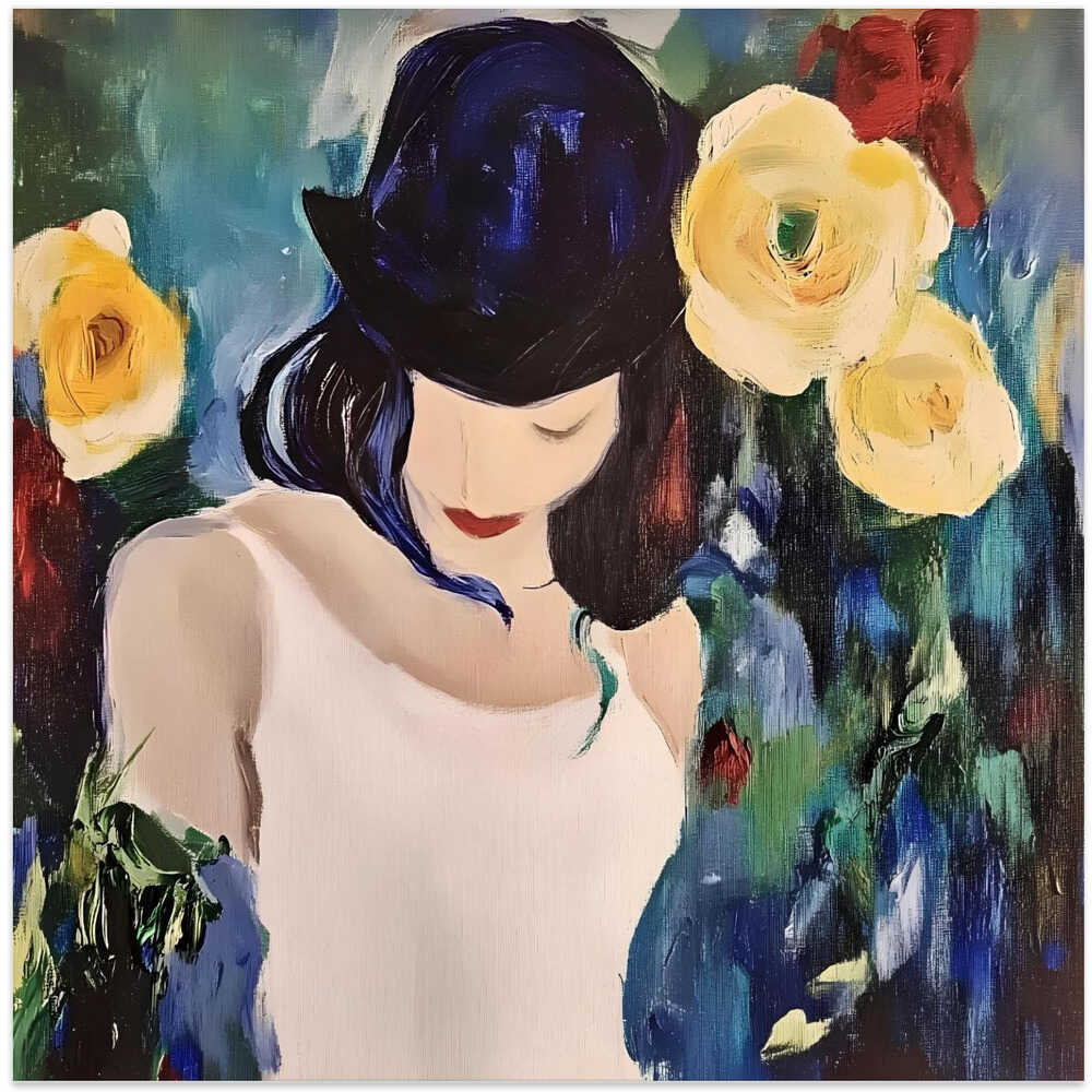 Portrait of a Woman With Flowers