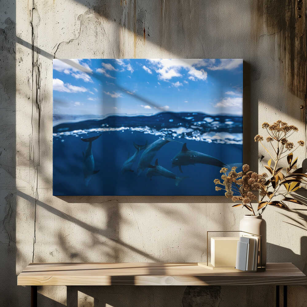 Between air and water with the dolphins