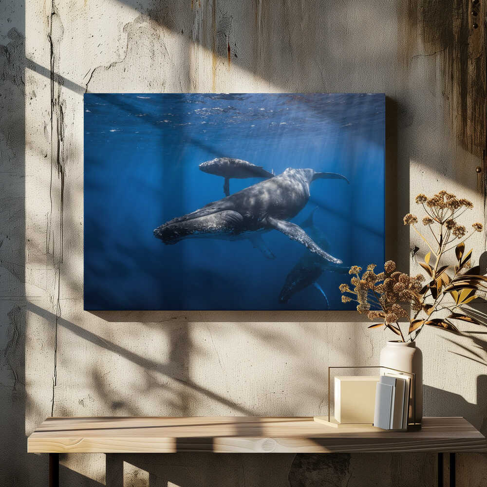 Humpback whale family