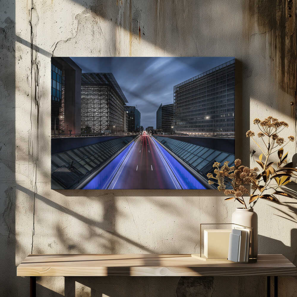 Into Brussels by night