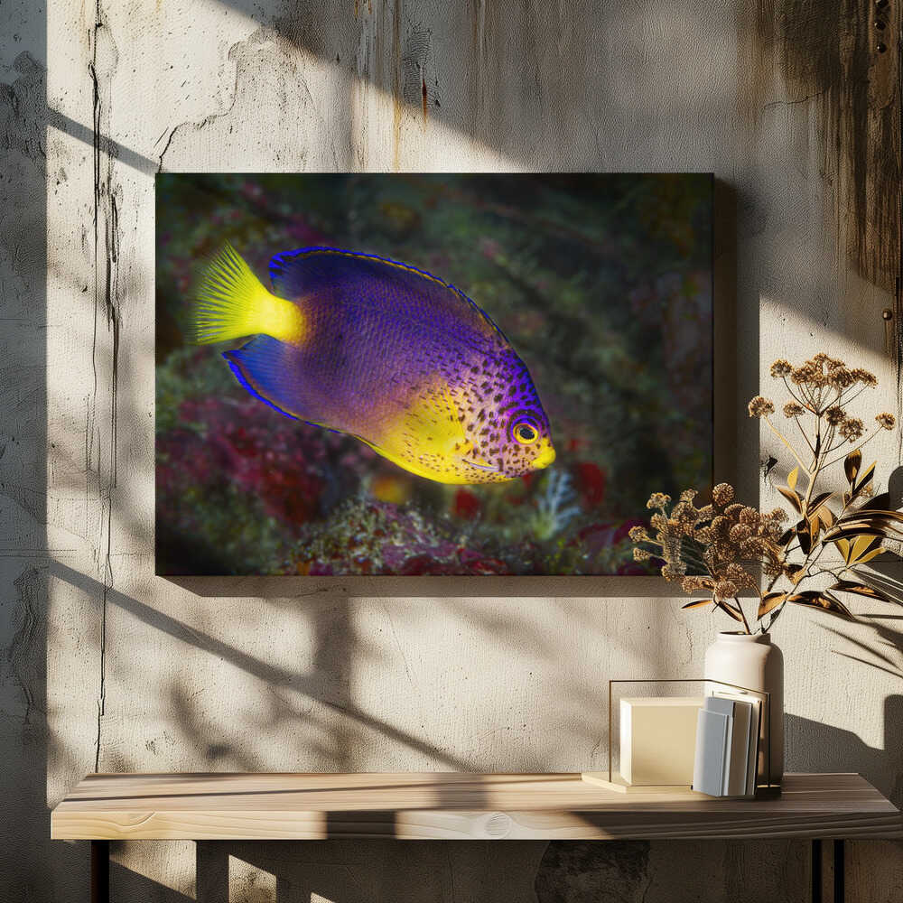 Blue Mauritius angelfish