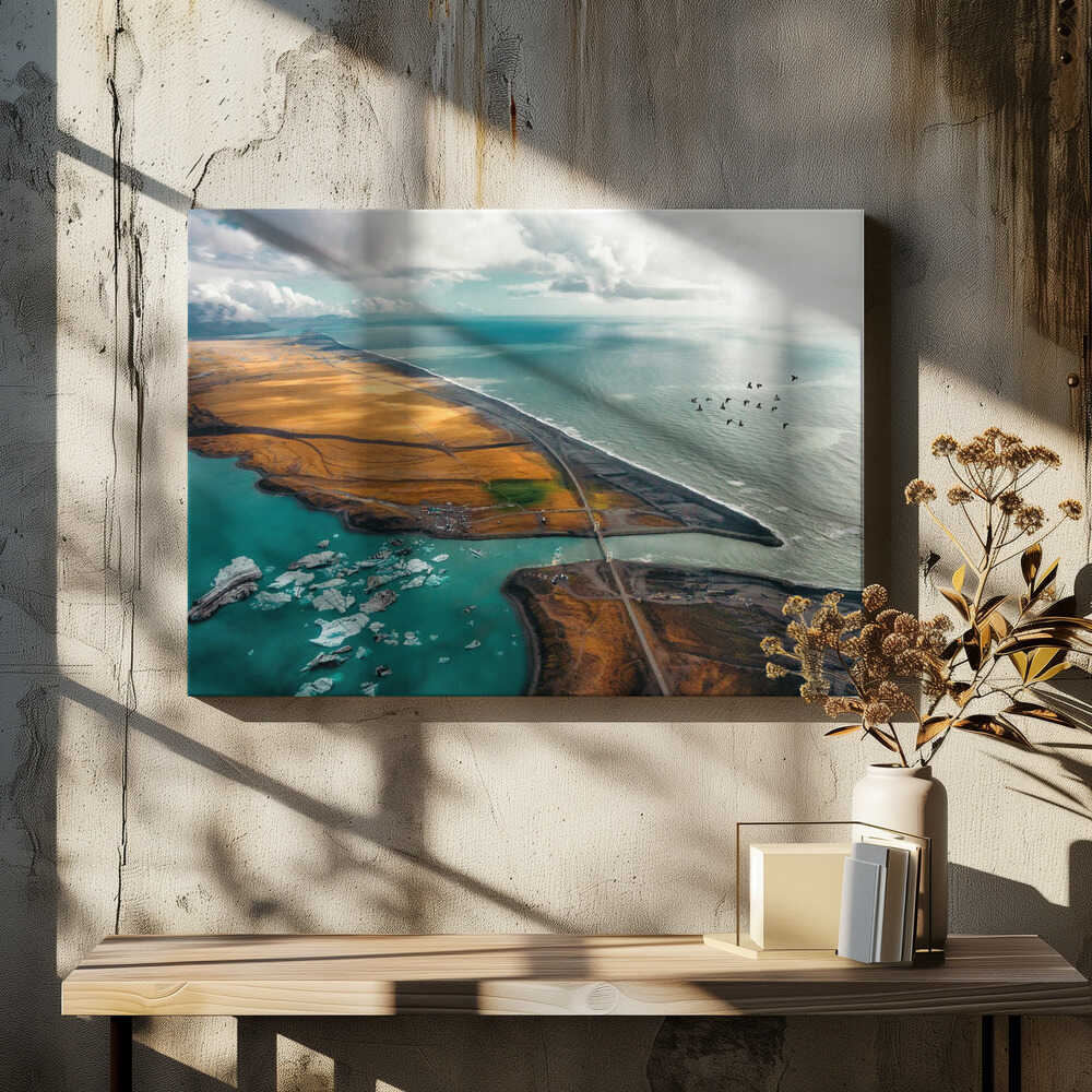 Jökulsárlón from above