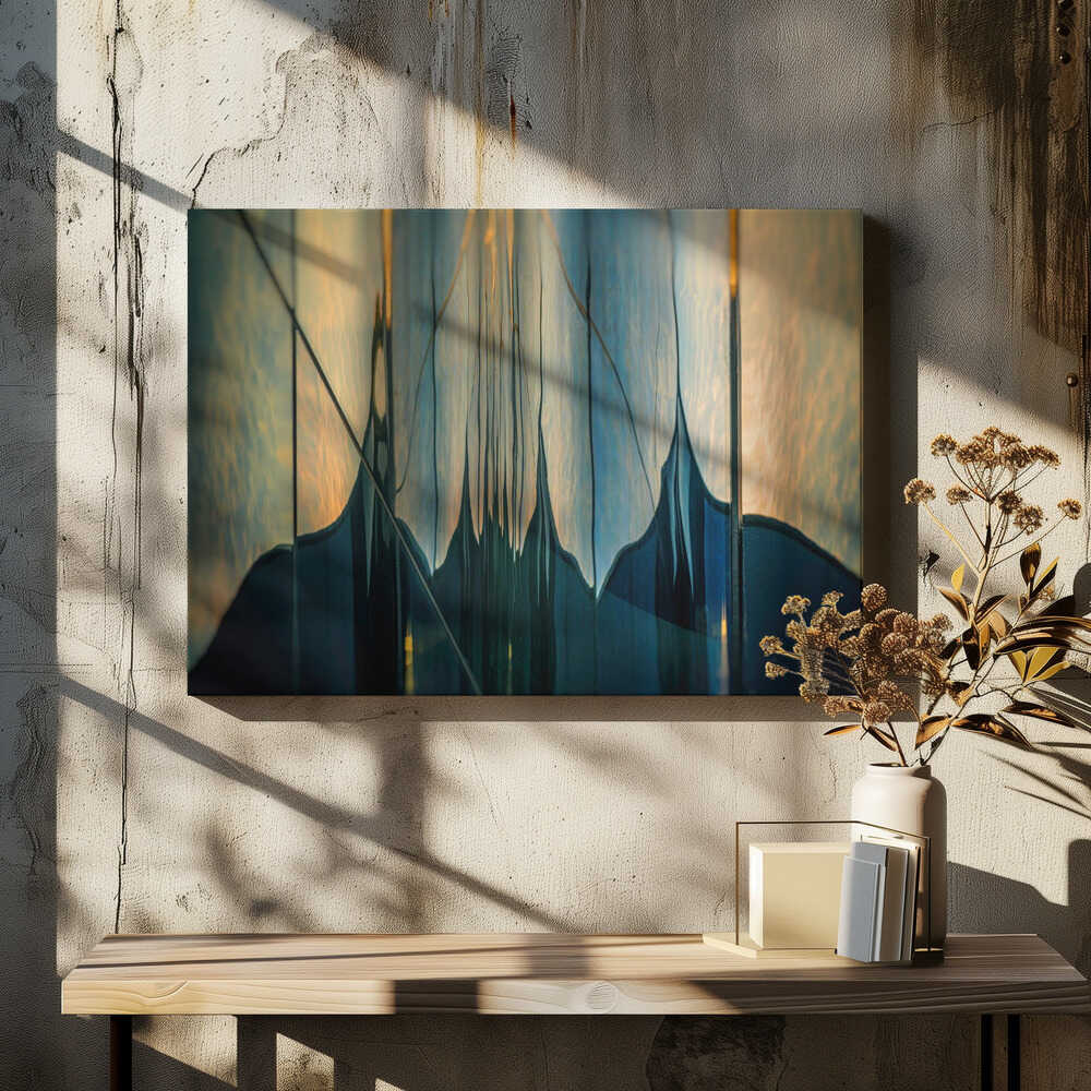 Curved glass reflection