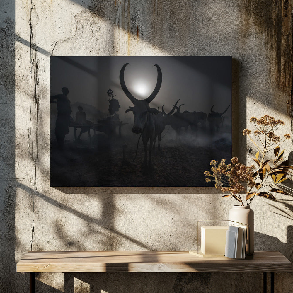 Art Prints of At a Mundari cattle camp - South Sudan