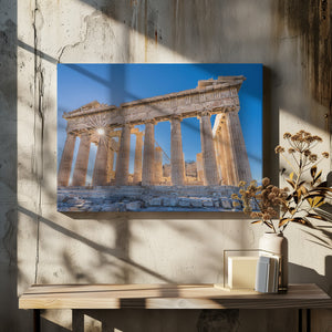 Art Prints of The Acropolis of Athens and Helios (Sun)