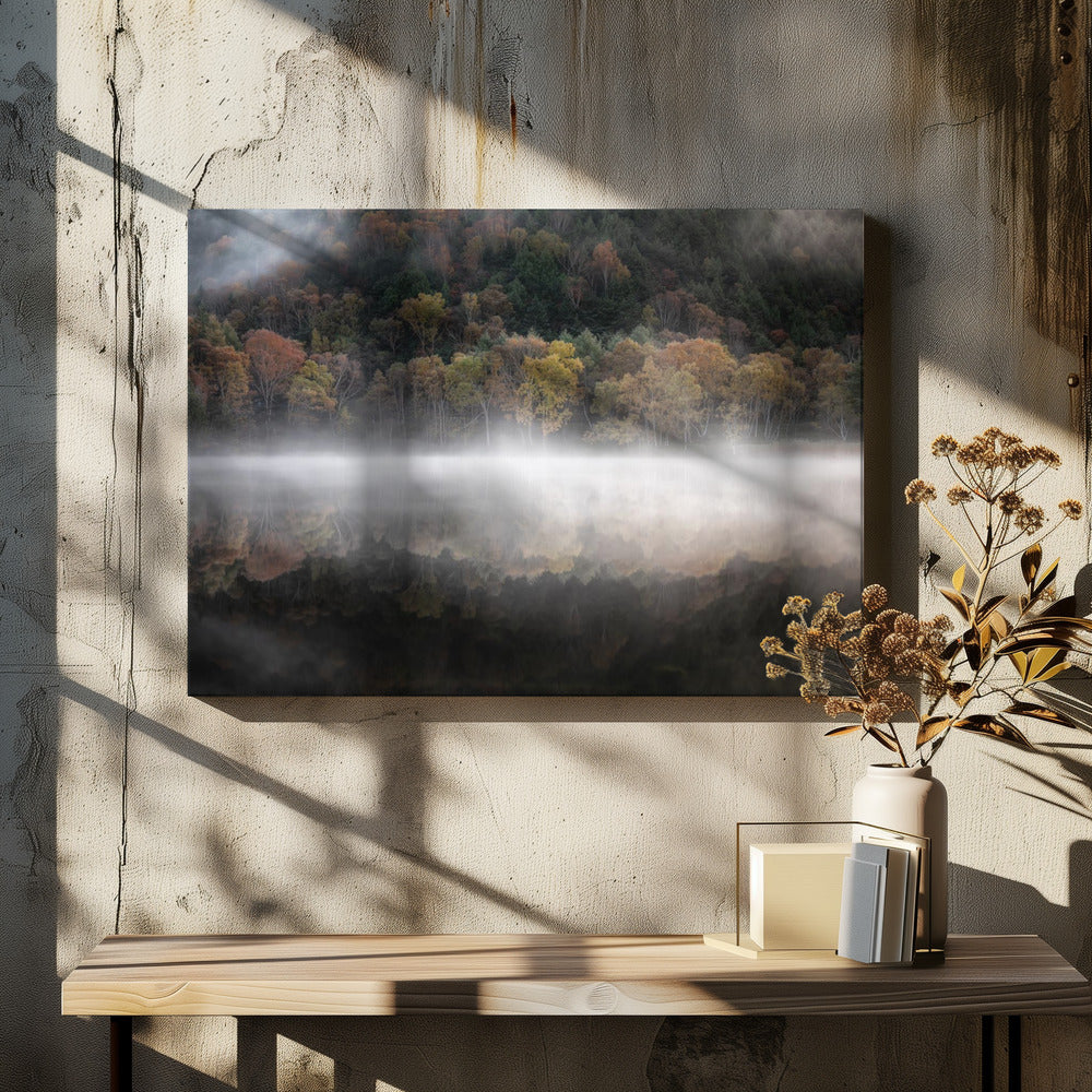 The mystical pond in the autumn