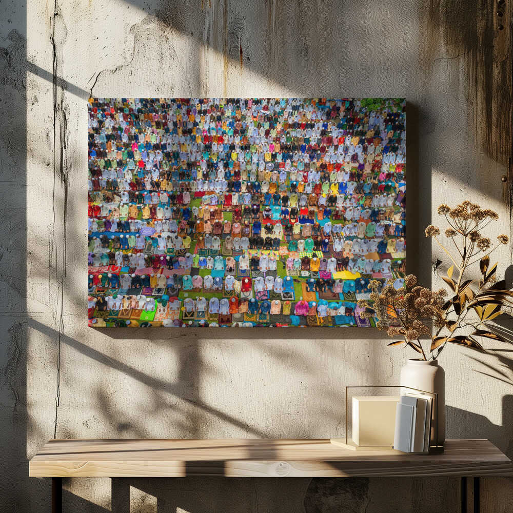 Eid prayer under rainfall