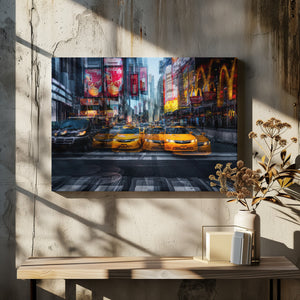 Art Prints of a taxi for christmas