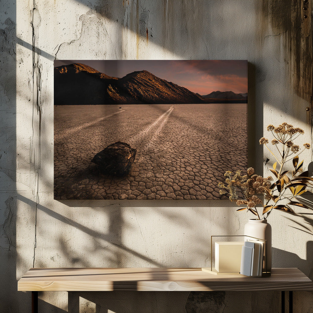 Rocks walking in sunset