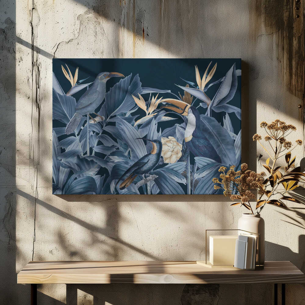 Rainforest Birds Blue