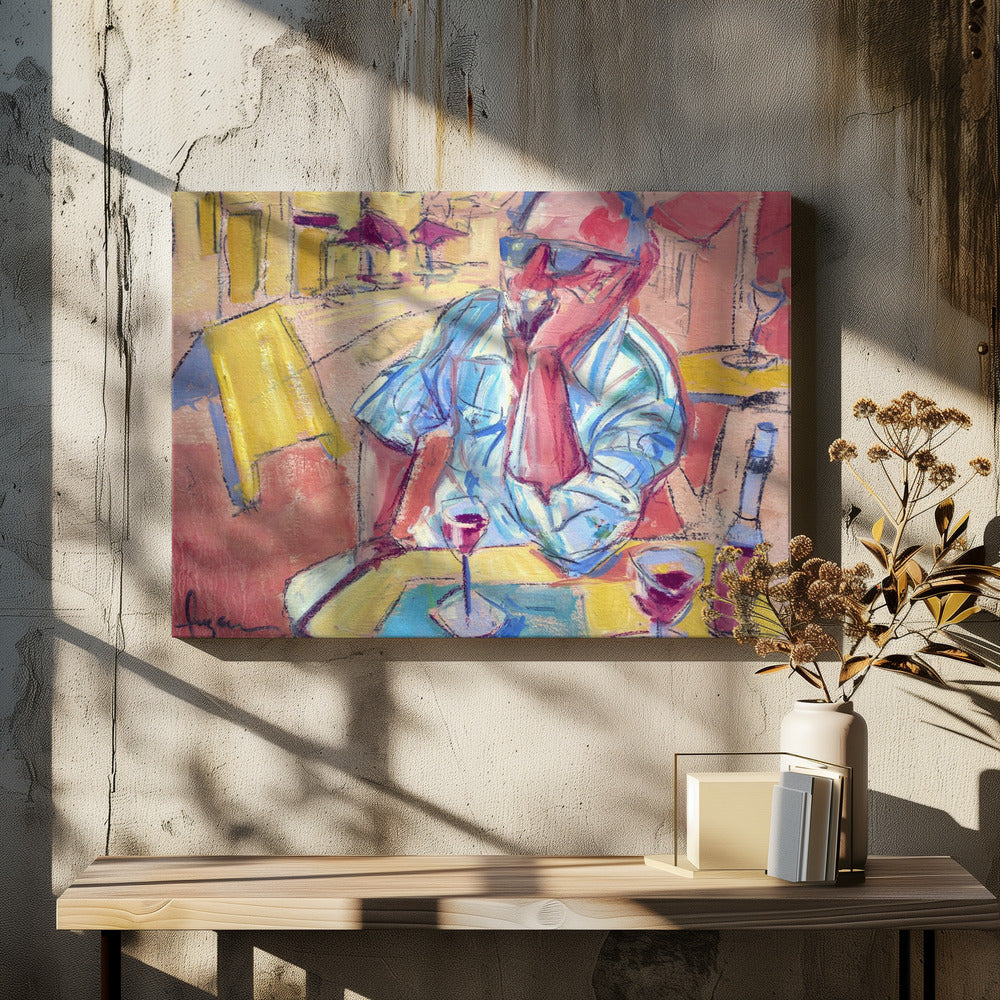 Contemplative Cafe Moment