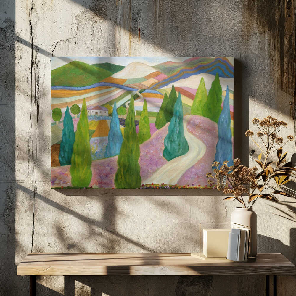 Spruces and Lavender Blues