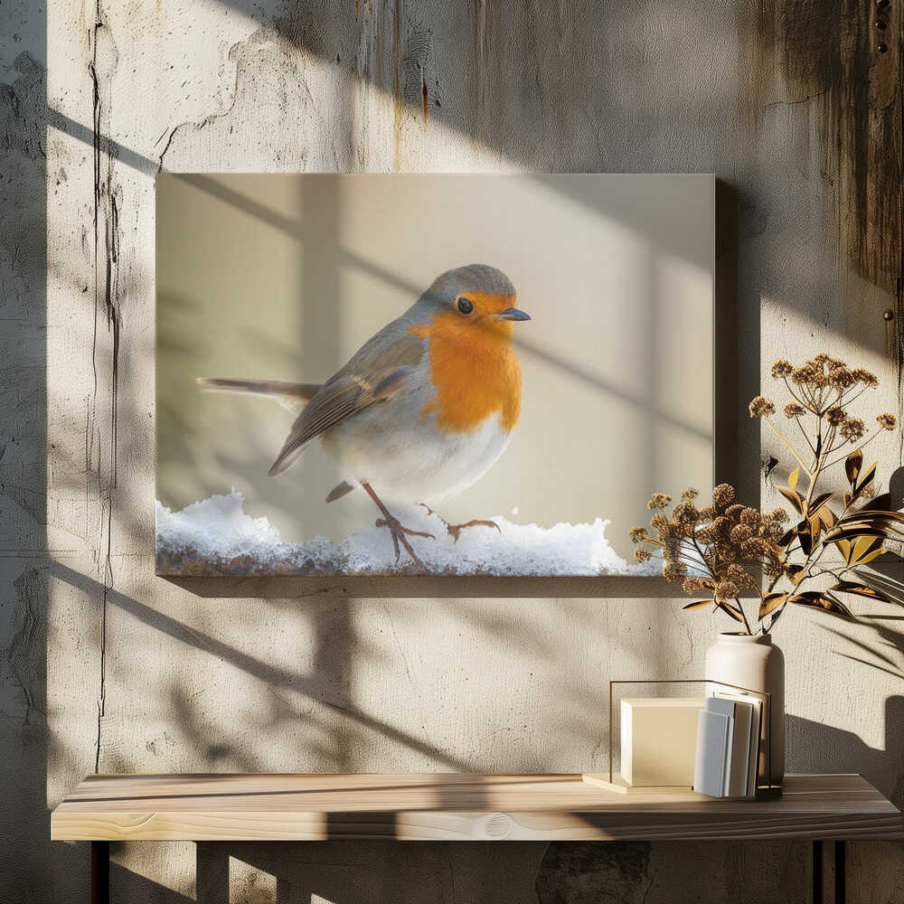 Robin in winter.