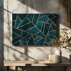 Art Prints of Deep Teal Stone