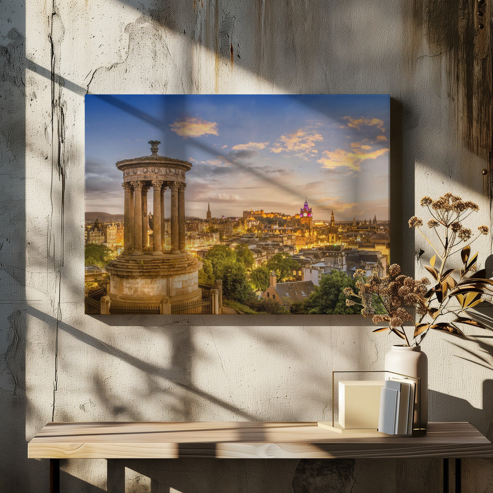 Art Prints of Magical sunset over Edinburgh