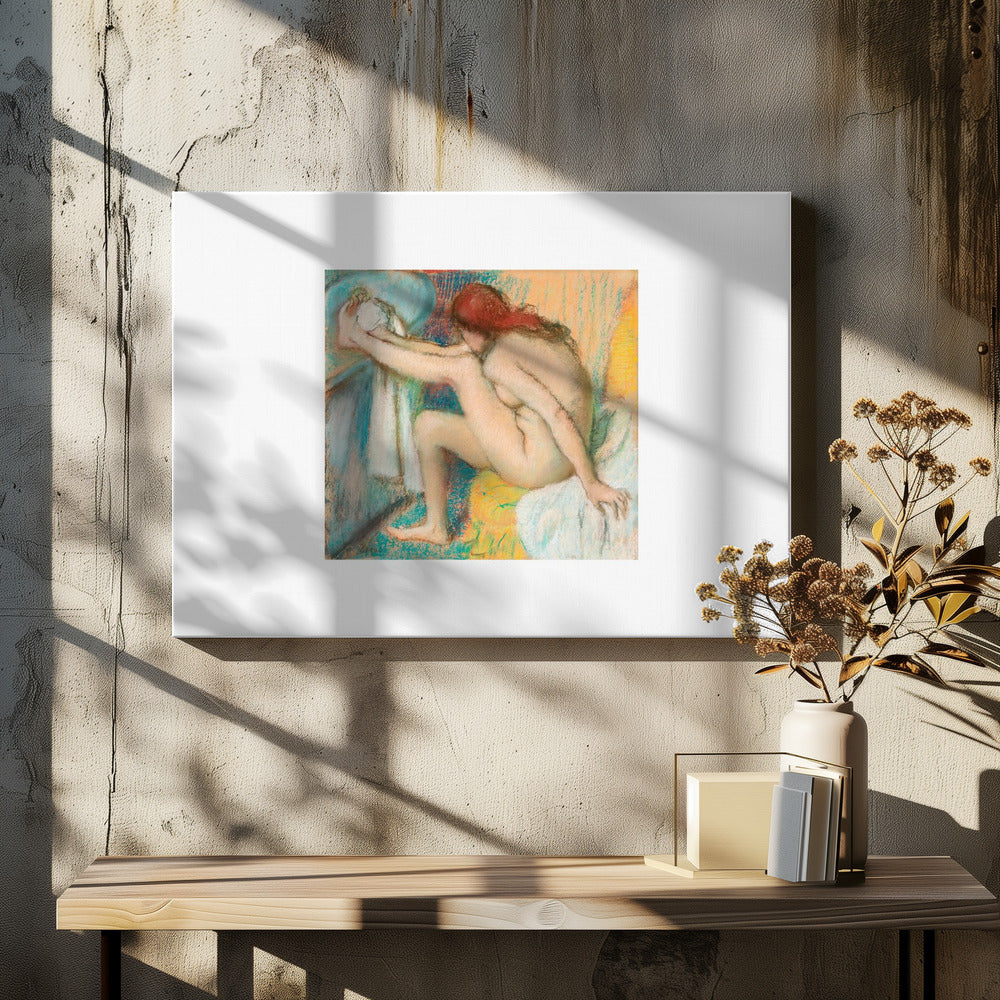 Woman Drying Her Foot