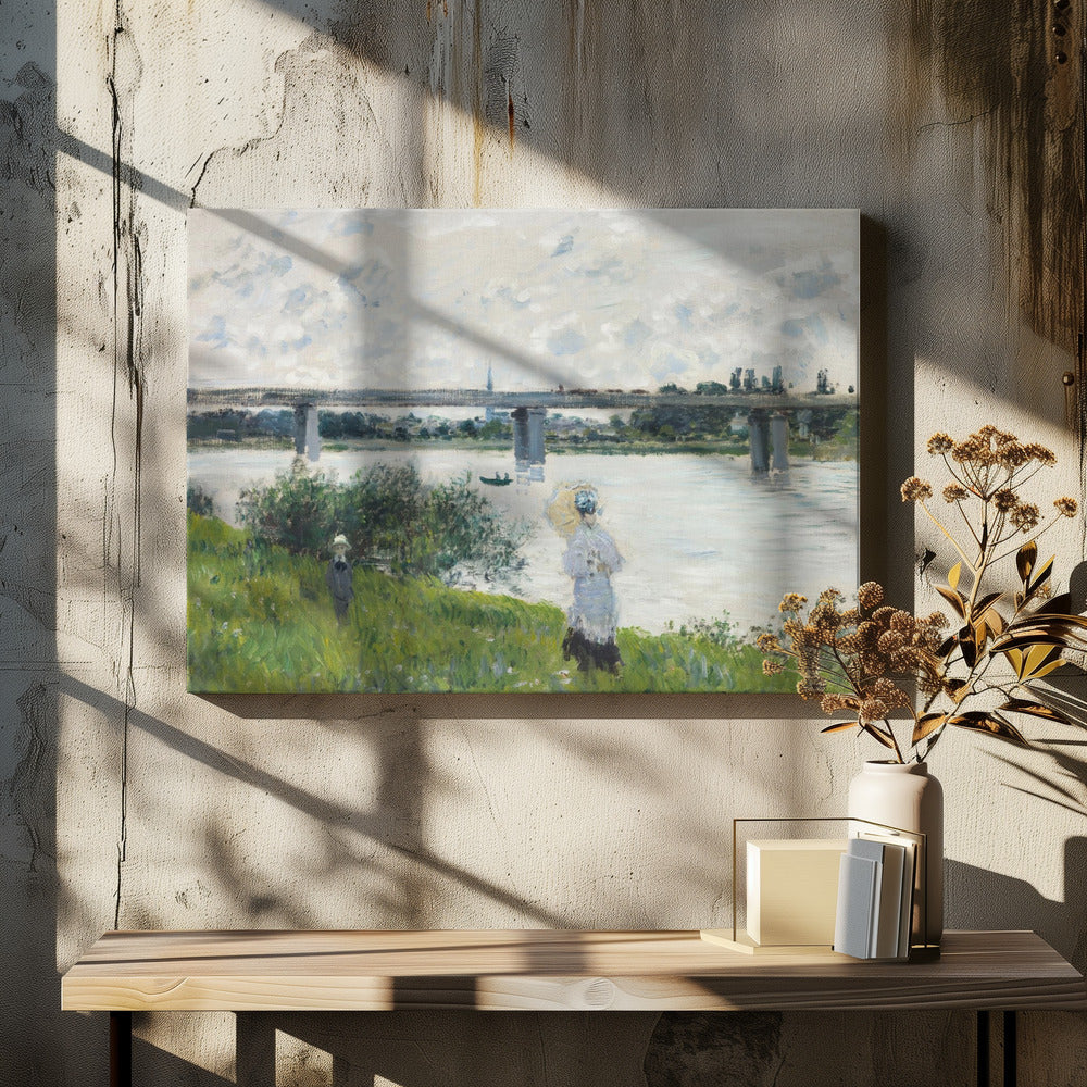 Claude Monet's the Promenade With the Railroad Bridge, Argenteuil (1874)