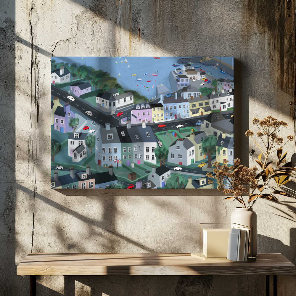 Beautiful Dunmore East, Ireland illustrated by Artist Carla Daly