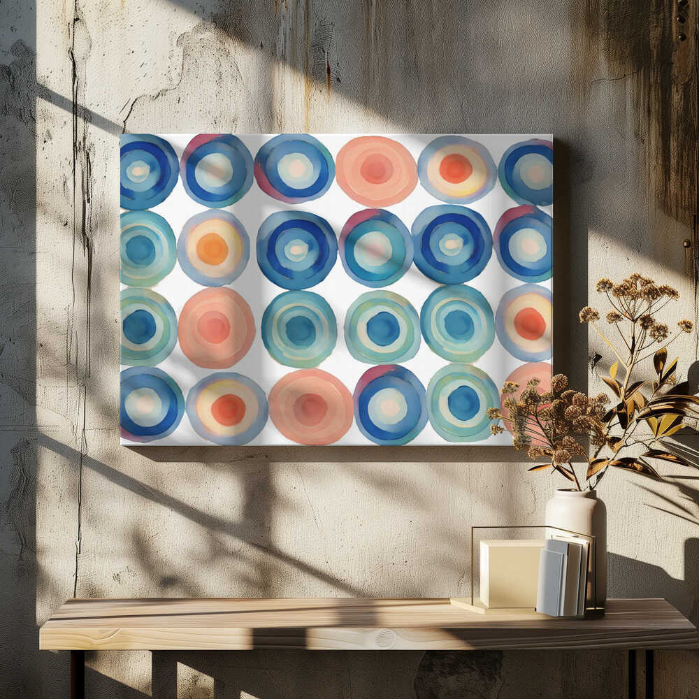 Multi Coloured Watercolour Circles