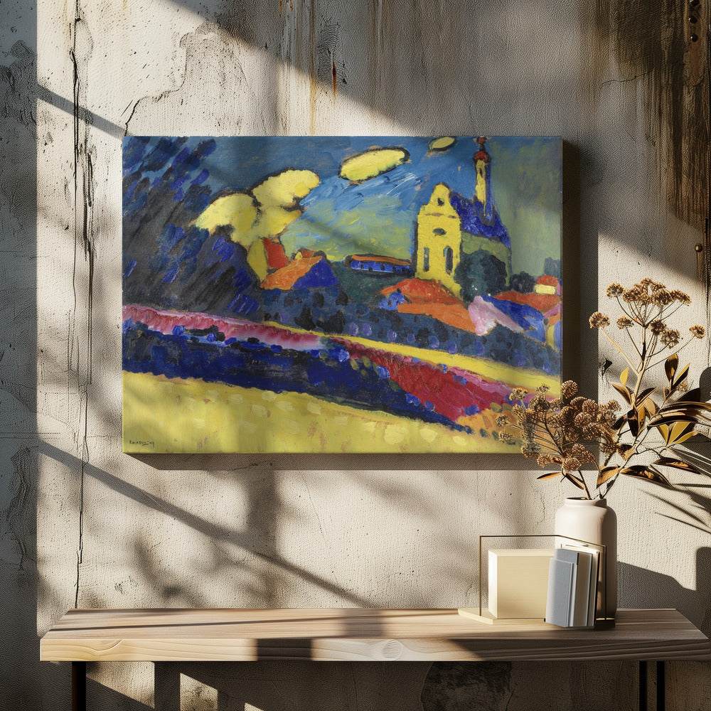 Study of Murnau  Landscape With Church (1909)