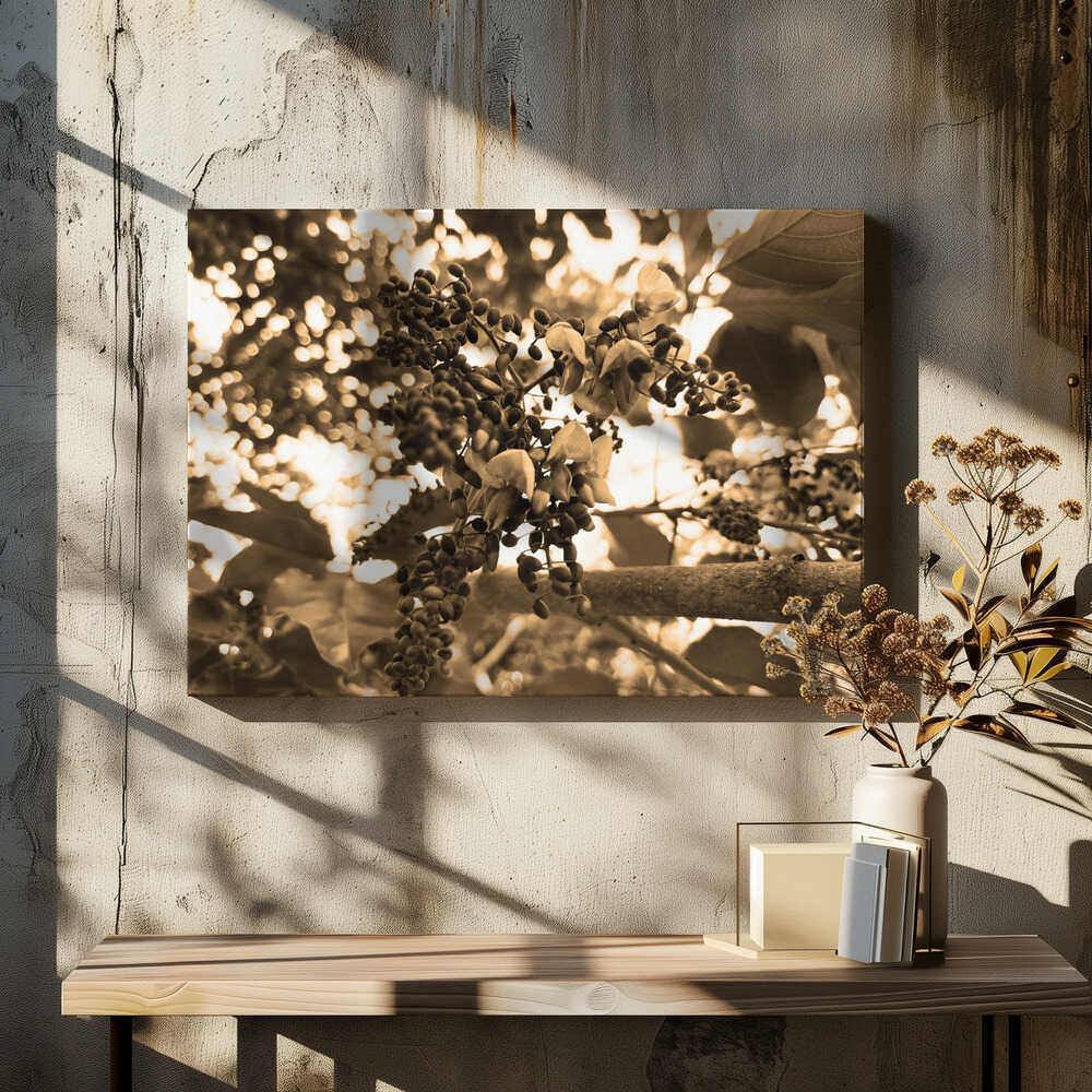 Nature's Sepia Bloom