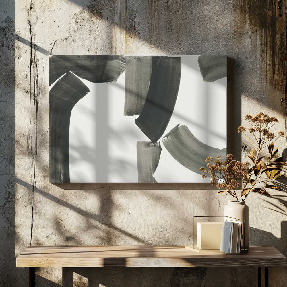 Monochrome Abstract Black Shapes 1