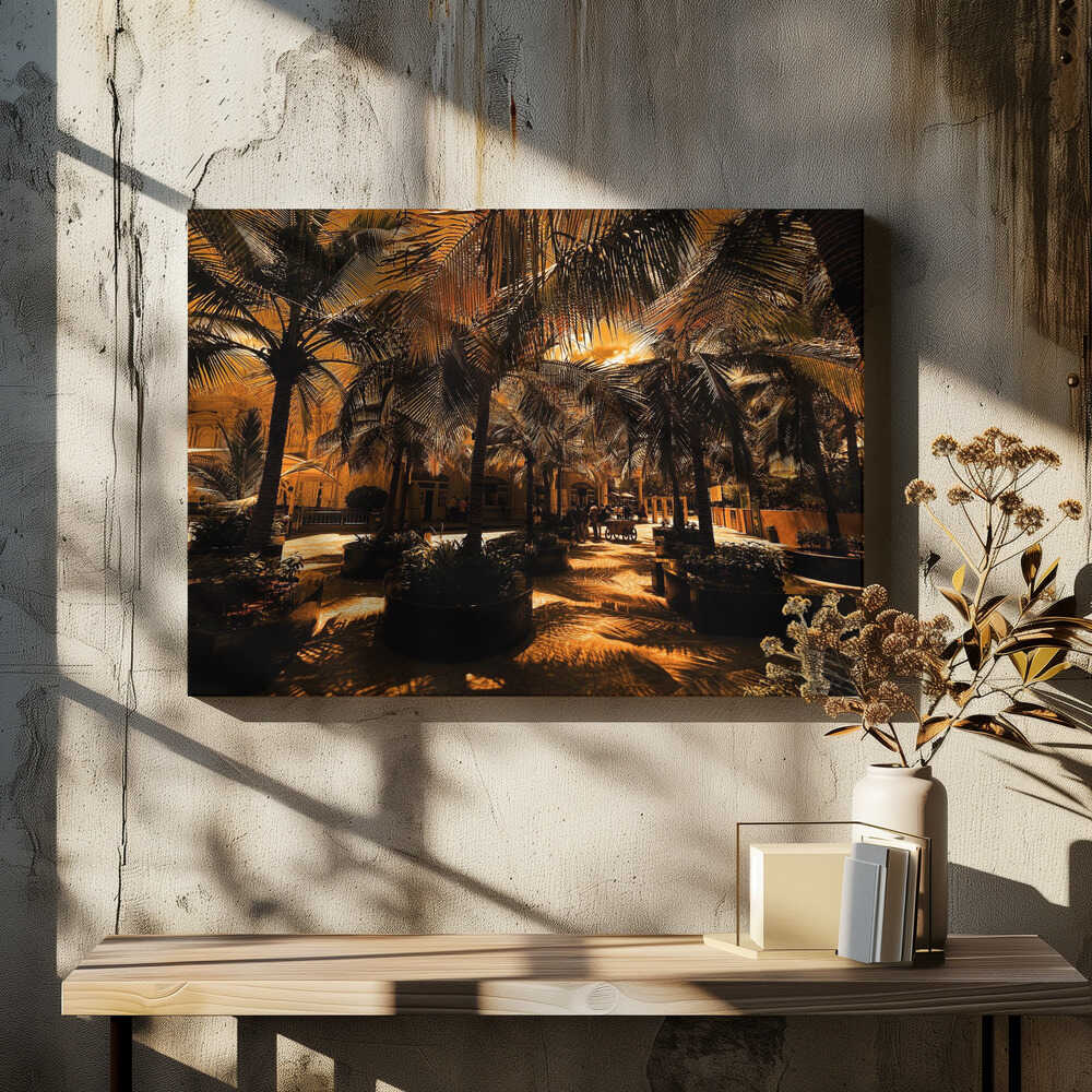 Golden Palms Glow