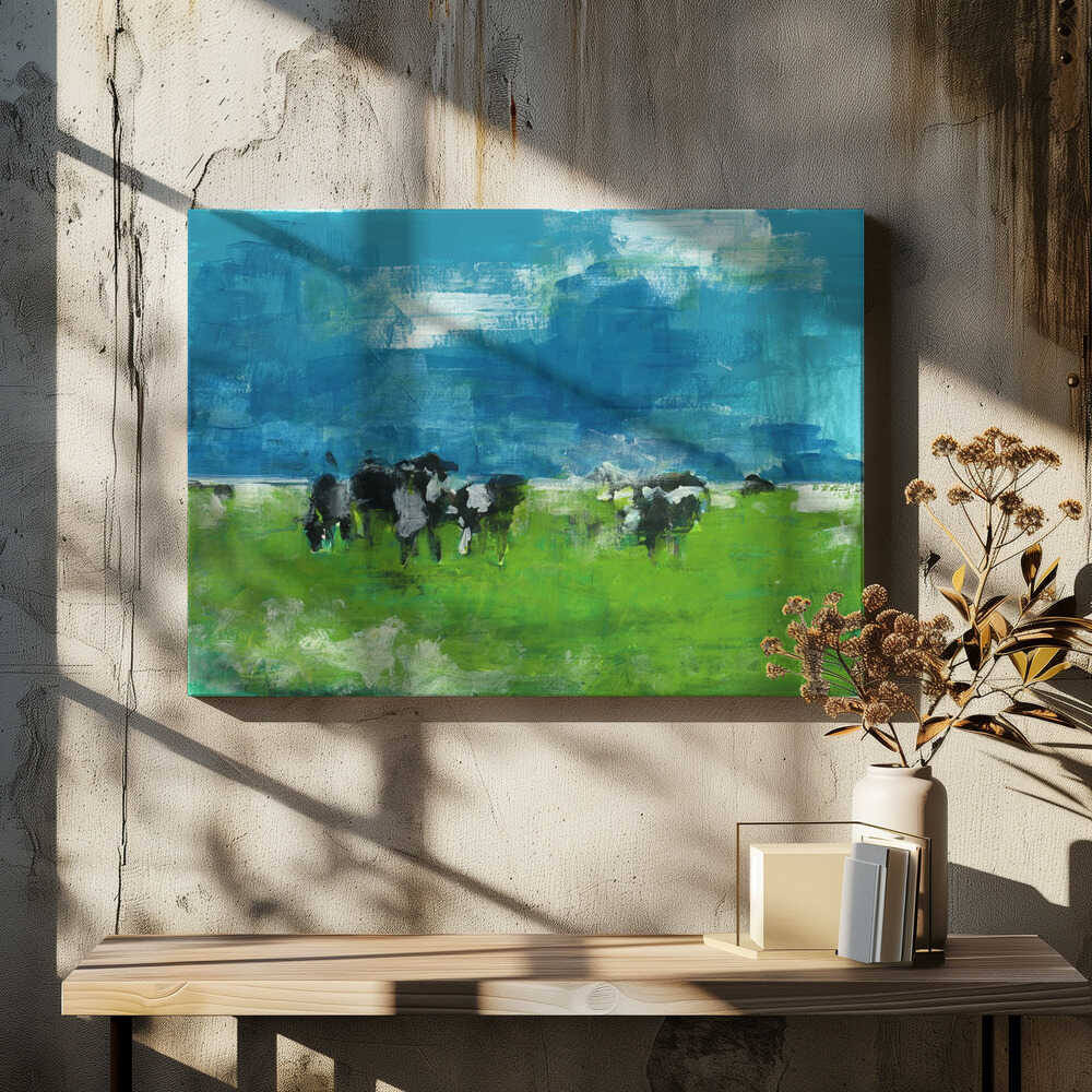 Cows In Landscape Print No 1