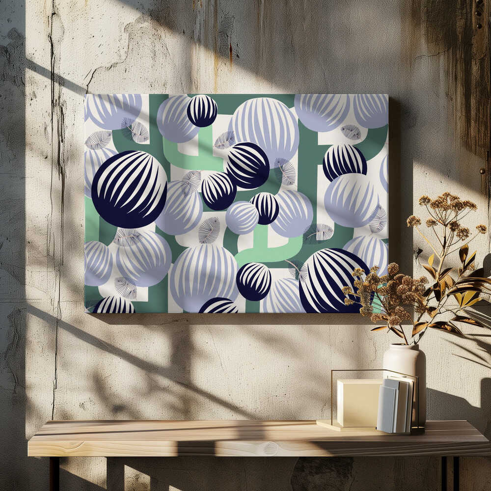 Bold retro bubble flowers