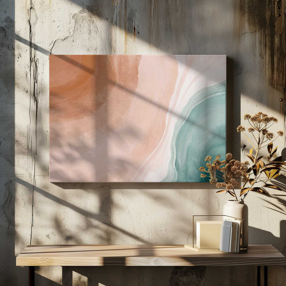 Blush Sand and Teal Sea