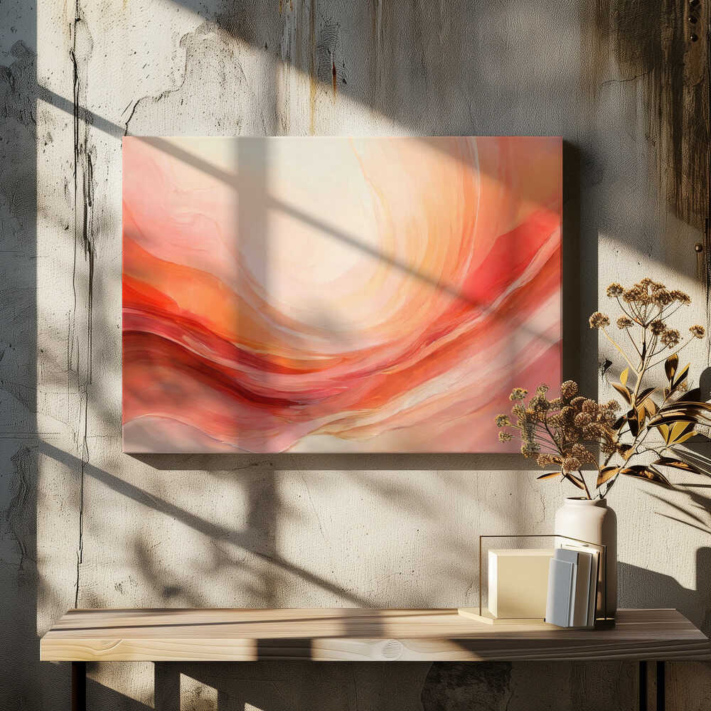 Vibrant Waves of Pink and Orange Hues