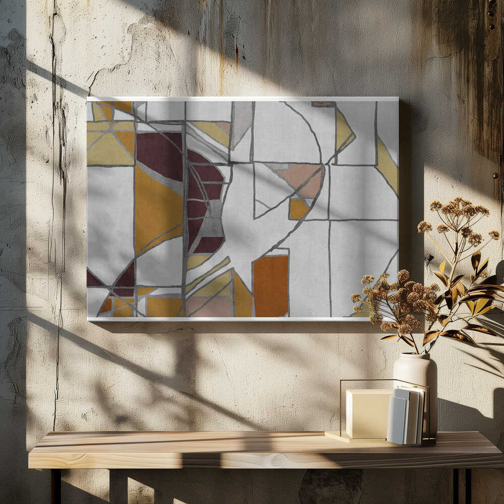 Abstract Geometric Forms in Warm Tones
