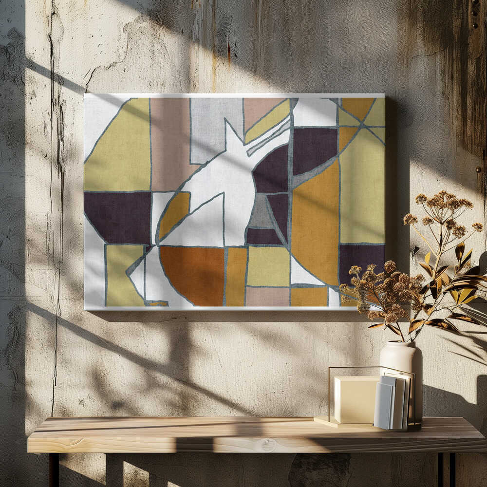 Abstract Geometric Forms in Warm Tones